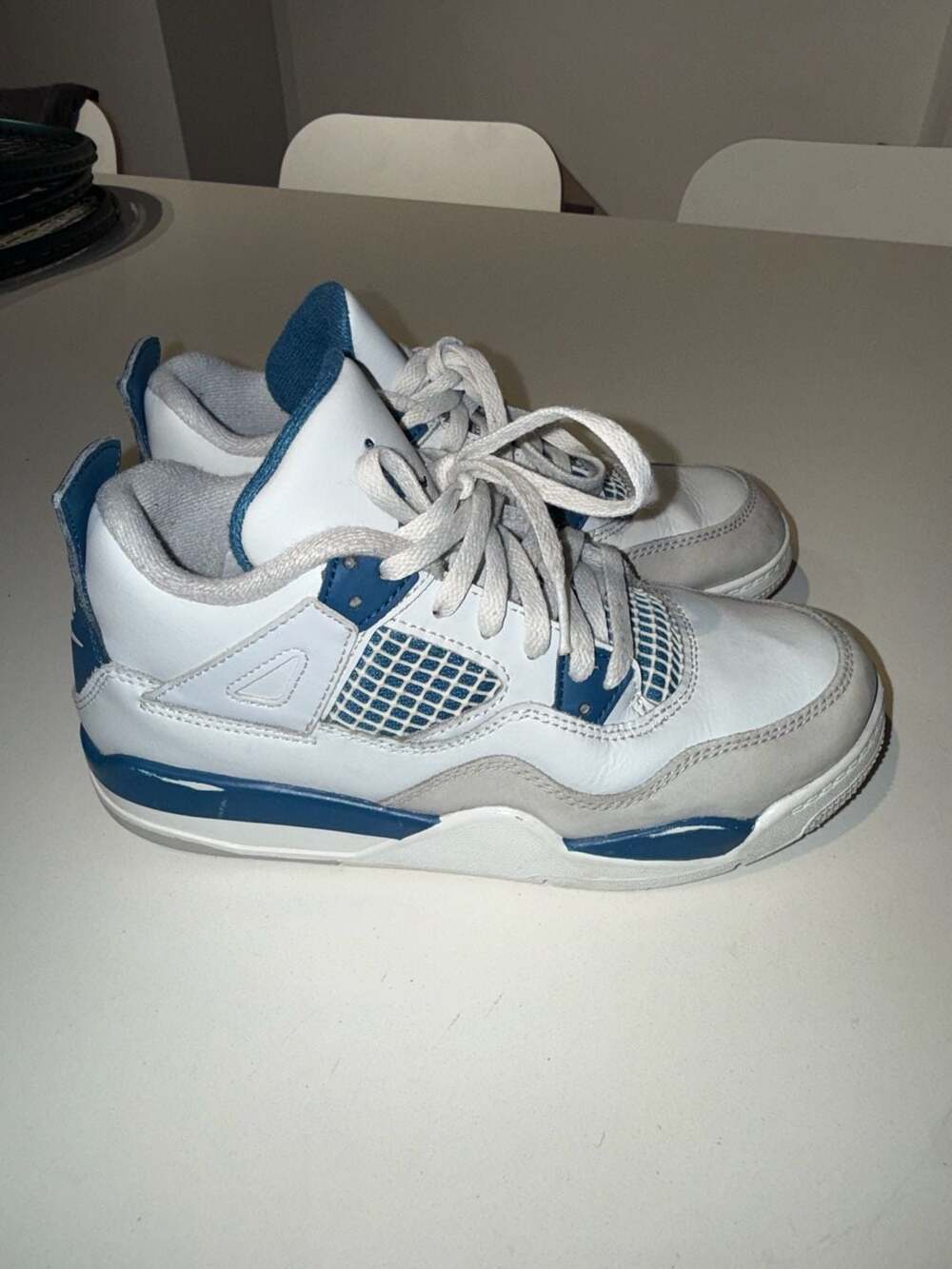 Nike Air Jordan 4 Retro GS Military Blue Size 3Y